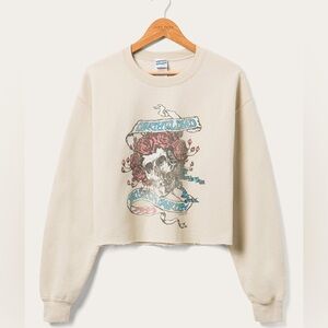 JUNK FOOD GRATEFUL DEAD BOSTON GARDEN FLEA MARKET FLEECE CROP, SZ XXL